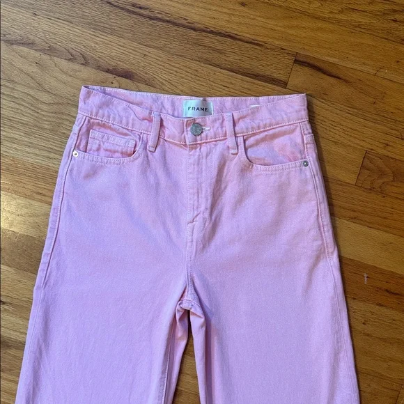 Frame Denim Women's Flare Jeans in Pink - Picture 4 of 12